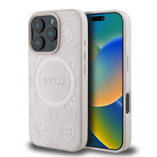 Guess GUHMP16LPSAPSMEP Saffiano Peony Classic Logo MagSafe keménytok iPhone 16 Pro - rózsaszín tok és táska
