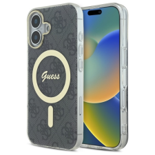 Guess GUHMP16MH4STK IML 4G MagSafe-kompatibilis keménytok iPhone 16 Plus - fekete tok és táska