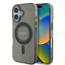 Guess GUHMP16MPFTDTEK IML Rhinestones MagSafe keménytok iPhone 16 Plus - fekete tok és táska