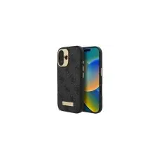 Guess GUHMP16MU4GPRK 4G Logo Plate MagSafe keménytok iPhone 16 Plus - fekete tok és táska