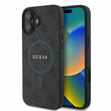 Guess GUHMP16SG4GFRK MagSafe 4G Ring Classic Logo keménytok iPhone 16 - fekete tok és táska