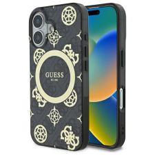 Guess GUHMP16SH4PYEEK IML Peony On 4G Background MagSafe keménytok iPhone 16 - fekete tok és táska