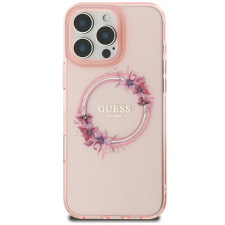 Guess GUHMP16SHFWFCP IML Flowers Wreath MagSafe keménytok iPhone 16 - rózsaszín tok és táska