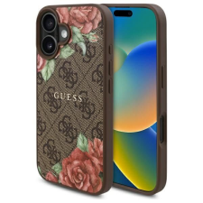 Guess GUHMP16SP4ROPEMCW 4G Flowers Print MagSafe-kompatibilis tok iPhone 16 - barna tok és táska