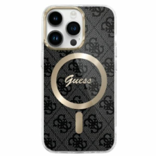 Guess GUHMP16XH4STK IML 4G MagSafe-kompatibilis keménytok iPhone 16 Pro Max - fekete tok és táska