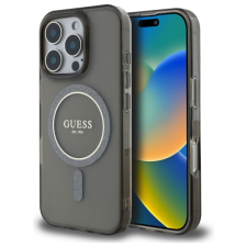 Guess GUHMP16XHFGEREK IML Glitter Circle MagSafe-kompatibilis keménytok iPhone 16 Pro Max - fekete tok és táska