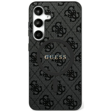 Guess GUHMS25SG4GFRK 4G Ring Classic Logo MagSafe-kompatibilis tok Samsung Galaxy S25 - fekete tok és táska