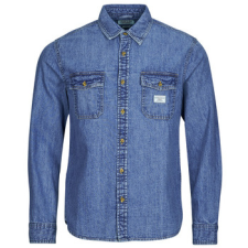 Guess Hosszú ujjú ingek REGULAR LS DENIM SHIRT Kék EU L férfi ing