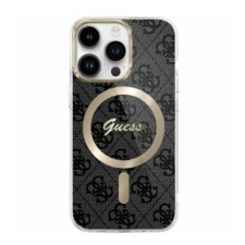 Guess IML 4G MagSafe iPhone 16 Pro MagSafe kemény hátlap tok, fekete GUHMP16LH4STK tok és táska