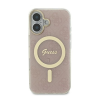 Guess IML 4G MagSafe iPhone 16 Pro Max MagSafe kemény hátlap tok, rózsaszín GUHMP16XH4STP