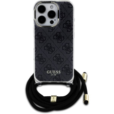 Guess IML 4G Printed Crossbody iPhone 16 Pro fekete keresztpántos tok tok és táska