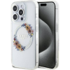 Guess IML FLOWERS WREATCH MAGSAFE szilikon telefonvédő (ütésállóság, műanyag hátlap, virág minta) ÁTLÁTSZÓ Apple iPhone 15 Pro Max (GUHMP15XHFWFCT) (3666339221737)