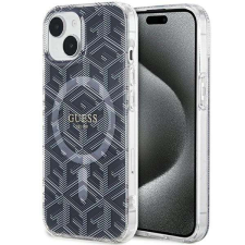 Guess IML GCube MagSafe tok iPhone 15 / 14 / 13 - fekete tok és táska