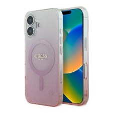 Guess IML Glitter Gradient iPhone 16 Plus MagSafe kemény hátlap tok, rózsaszín GUHMP16MHGRCELP tok és táska