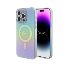 Guess IML Iridescent MagSafe - telefontok iPhone 15 Pro (Turquoise) tok és táska