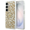 Guess IML Leopard Print Triangle MagSafe mágneses tok Samsung Galaxy S26 barna SP113735