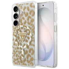 Guess IML Leopard Print Triangle MagSafe mágneses tok Samsung Galaxy S26 barna SP113735 tok és táska