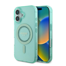 Guess IML Rhinestones MagSafe iPhone 16 Plus kemény hátlap tok, zöld GUHMP16MPFTDTEN tok és táska