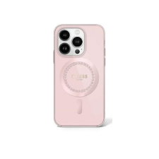 Guess IML Rhinestones MagSafe iPhone 16 Pro kemény hátlap tok, rózsaszín GUHMP16LPFTDTEP tok és táska