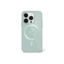 Guess IML Rhinestones MagSafe iPhone 16 Pro Max kemény hátlap tok, zöld GUHMP16XPFTDTEN tok és táska