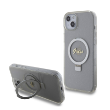 Guess IML Ring Stand Glitter MagSafe Case for iPhone 15 Plus átlátszó (GUHMP15MHRSGSD) tok és táska