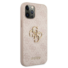 Guess iPhone 14 Pro Guess Big Metal Logo tok 4G pink tok és táska