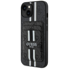 Guess IPhone 15 tok – Guess Cardslot 4G Stripes MagSafe (GUBPHCP15SP4RPSK) – fekete tok és táska
