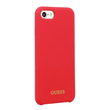 Guess iPhone 8 Plus szilikon tok piros, arany logóval (GUHCI8LLSGLRE) (GUHCI8LLSGLRE) tok és táska