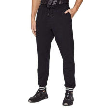 Guess JEANS, húzózsinóros pamut keverék nadrág, fekete, XL