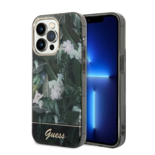 Guess Jungle Collection Apple iPhone 14 Pro Max hátlap tok zöld tok és táska