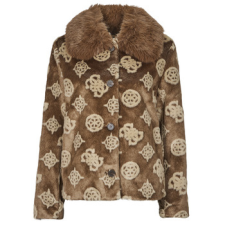 Guess Kabátok KARINE FUR LOGO JKT Barna EU L női dzseki, kabát