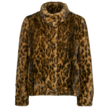 Guess Kabátok LUNA FAUX FURE LEOPARD Barna EU L női dzseki, kabát