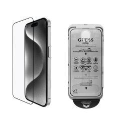 Guess kijelzővédő 2.5D iPhone 16 készülékhez fekete mobiltelefon kellék