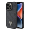 Guess Leather 4G Diamond Triangle Apple iPhone 15 Pro Max hátlap tok, fekete