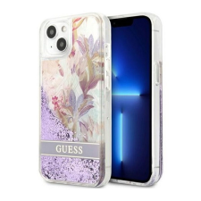 Guess Liquid Glitter Flower Apple iPhone 13 mini hátlap tok, lila tok és táska