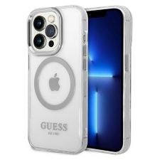 Guess Metal Outline Apple iPhone 14 Pro MagSafe Tok - Átlátszó tok és táska