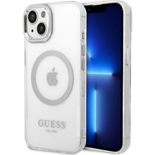 Guess Metal Outline Magsafe Apple iPhone 14 hátlap tok, ezüst (GUHMP14SHTRMS) tok és táska