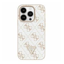 Guess New 4G Triangle iPhone 16 Pro kemény hátlap tok, fehér (GUHCP16LPG4GPH) (GUHCP16LPG4GPH) tok és táska