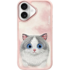 Guess Nimmy Big Eyed Pet 2.0 Cat Tok iPhone 16 - Rózsaszínn (N-XDY-IP16-07)
