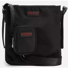 GUESS női fekete-piros logo crossbody táska kézitáska és bőrönd