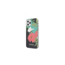 Guess PC/TPU Flower Apple iPhone 12 Pro Max hátlap tok, fekete tok és táska