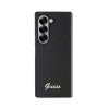 Guess PC/TPU Glitter Flakes Metal Logo Samsung Galaxy Z Fold 6 hátlap tok, fekete