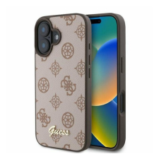 Guess Peony Script Apple iPhone 16 MagSafe kompatibilis hátlap tok, barna GUHMP16SPGPYSW tok és táska