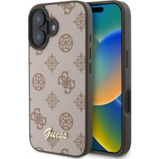 Guess Peony Script Apple iPhone 16 MagSafe kompatibilis hátlap tok, barna GUHMP16SPGPYSW (GUE3574) tok és táska
