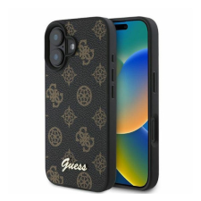 Guess Peony Script Apple iPhone 16 MagSafe kompatibilis hátlap tok, fekete tok és táska