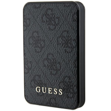 Guess Powerbank 15W GUPB5LP4GEGK 5000mAh fekete 4G bőr fém logó power bank