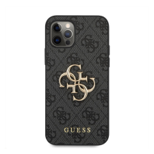 Guess PU 4G Metal Logo Apple iPhone 12 Pro Max hátlap tok, szürke tok és táska