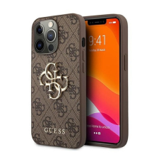 Guess PU 4G Metal Logo Apple iPhone 13 Pro hátlap tok, barna tok és táska