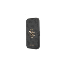 Guess PU 4G Metal Logo Apple iPhone 13 Pro Max flip tok, szürke tok és táska