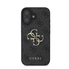 Guess PU 4G Metal Logo Apple iPhone 16 hátlap tok, szürke tok és táska